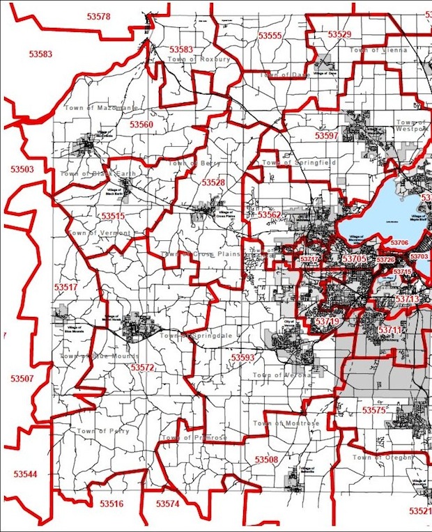 Dane County homes by zip code map Lake & City Homes Realty Homes